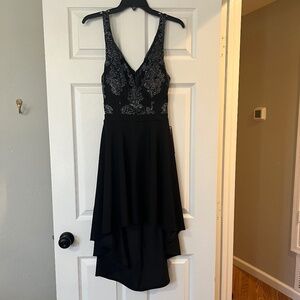 Brand New high low black semi formal dress